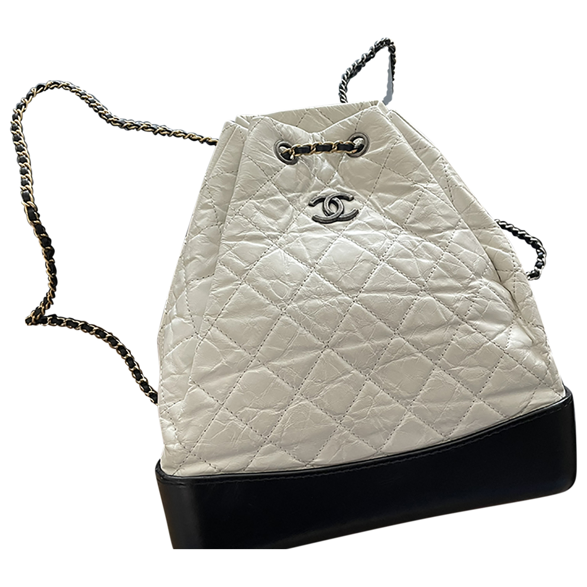 Gabrielle leather backpack Chanel White 
